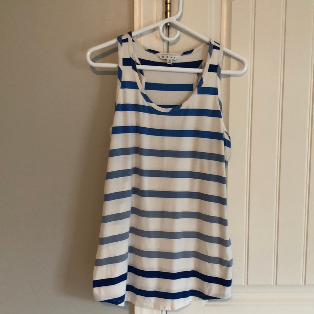 CAbi Tunic Racerback Stripe Top